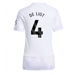 Manchester United Matthijs de Ligt #4 Uit tenue Dames 2025-26 Korte Mouw